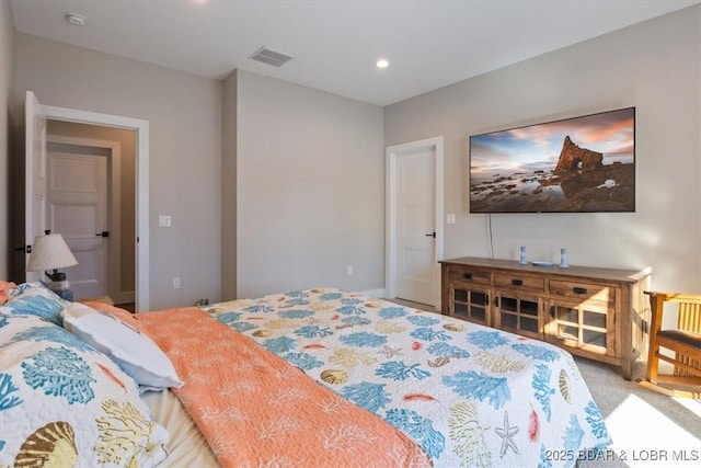 view of carpeted bedroom