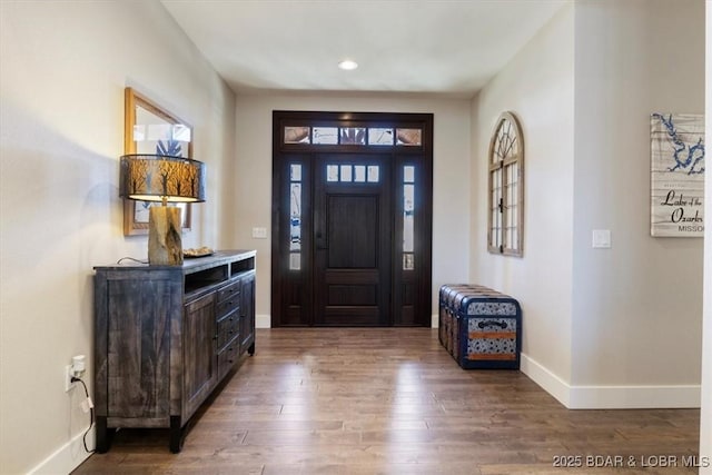 entrance foyer featuring hardwood / wood-style floors