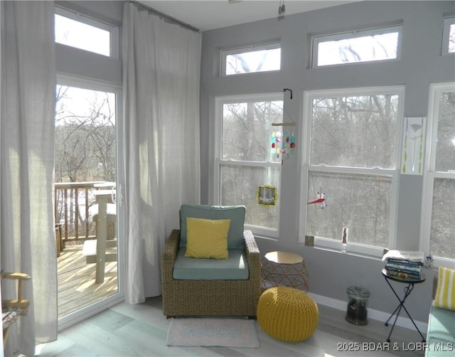 view of sunroom