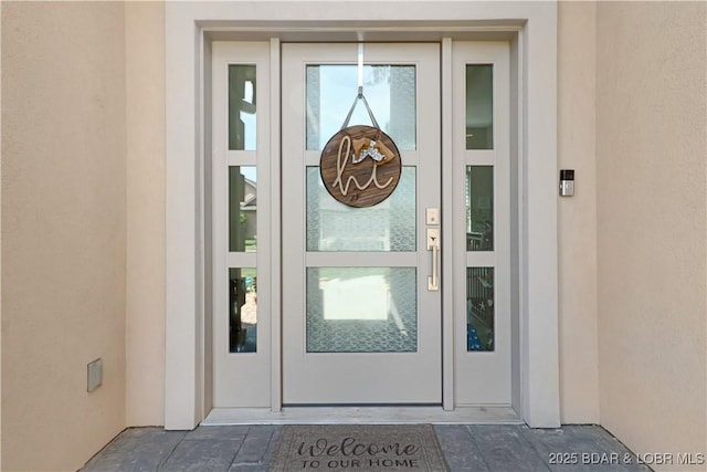 view of doorway to property