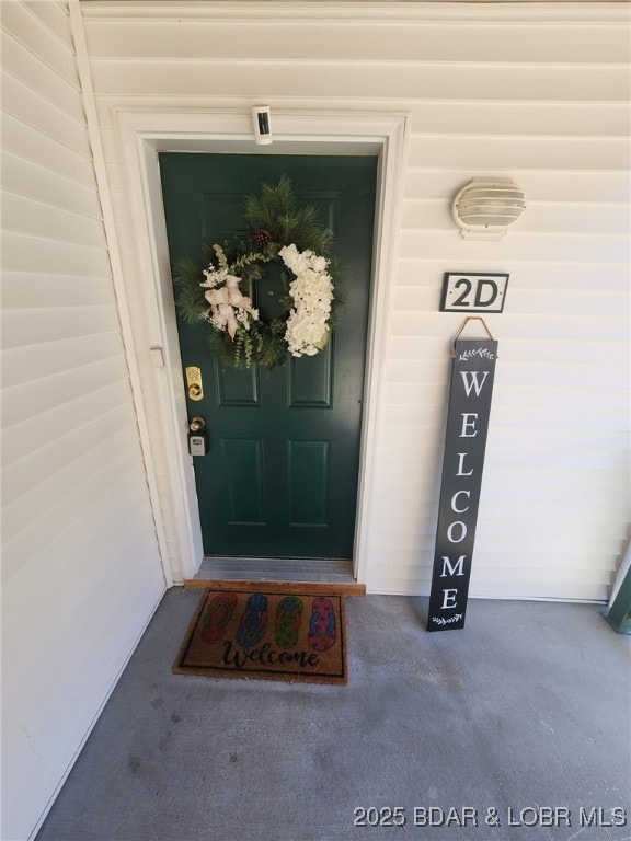 view of doorway to property