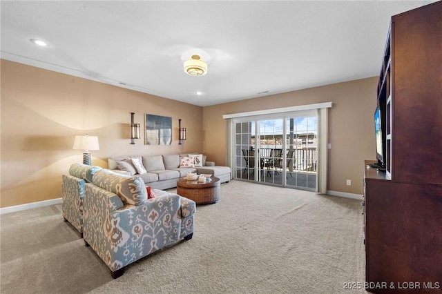 view of carpeted living room