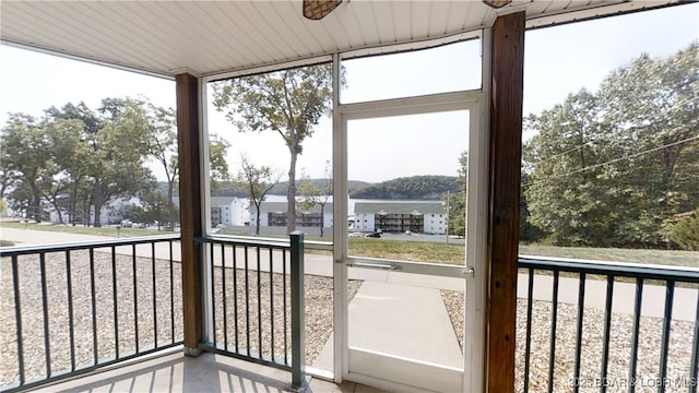 view of sunroom