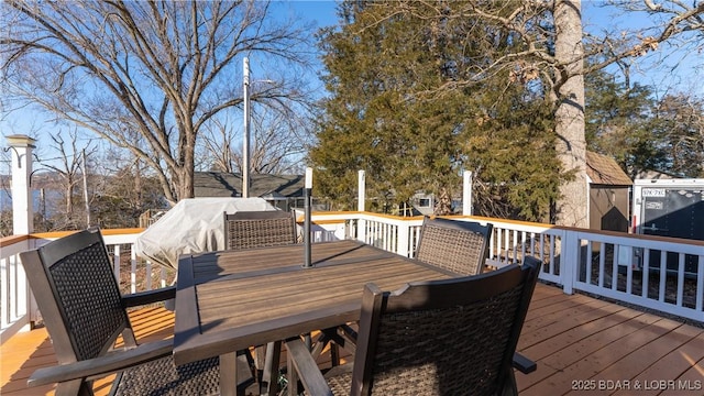 view of wooden deck