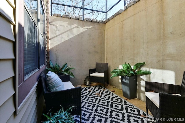 view of patio / terrace featuring an outdoor hangout area