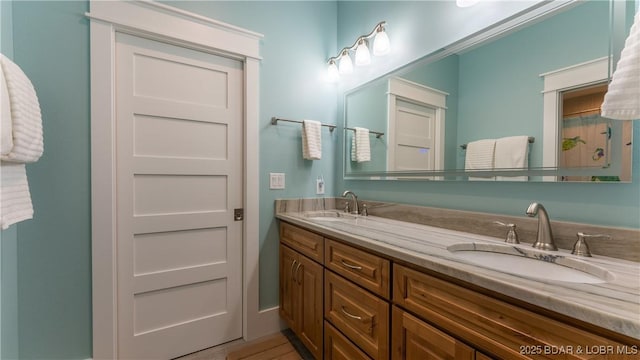 bathroom with vanity