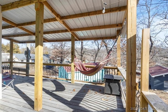 view of wooden deck