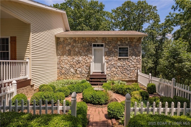 view of exterior entry