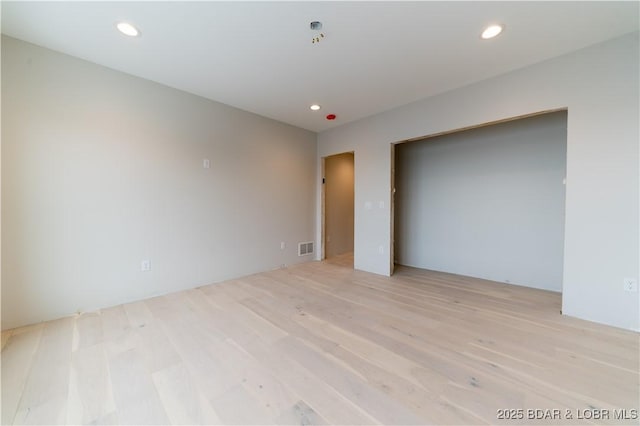 unfurnished bedroom with light hardwood / wood-style floors