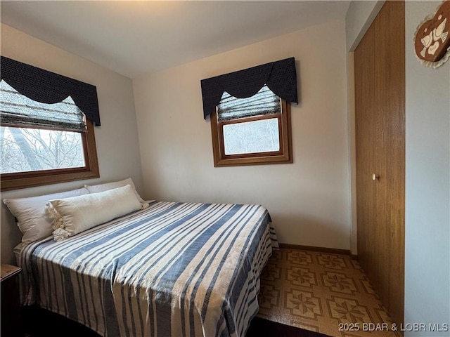 bedroom with a closet