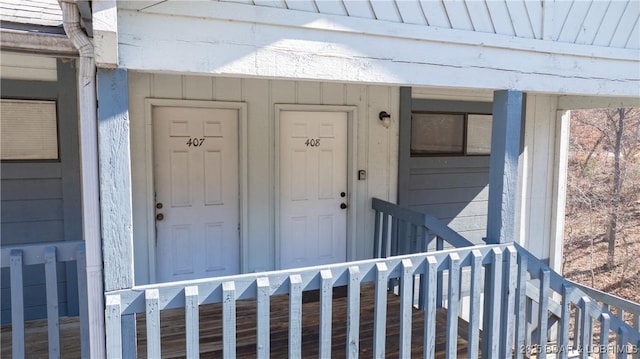 view of doorway to property