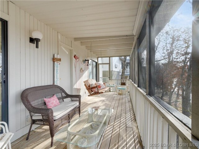 view of sunroom