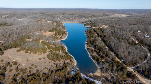 27436 Eola Ln, Rocky Mount, MO 65072 - birds eye view of property featuring a water view