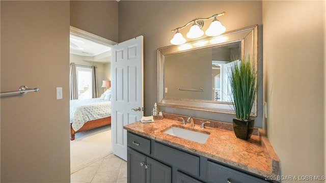 bathroom featuring tile patterned floors and vanity