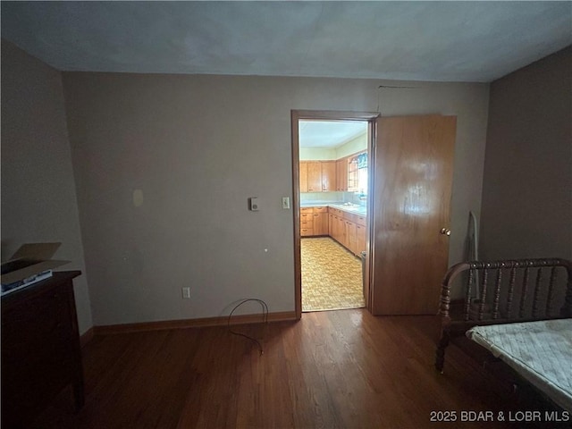 interior space with hardwood / wood-style flooring