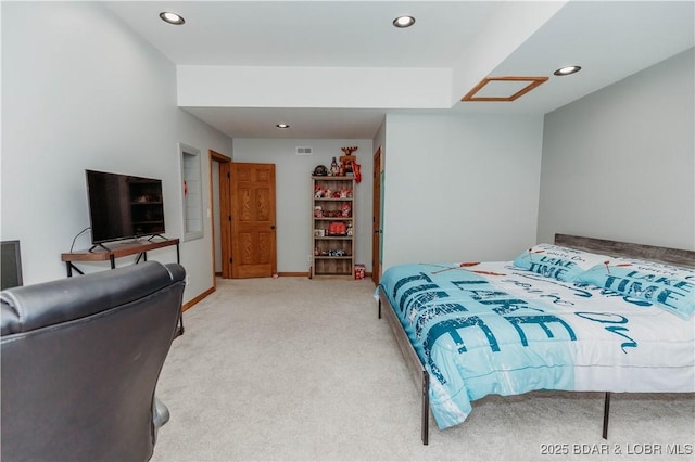 view of carpeted bedroom