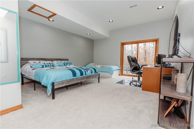 bedroom featuring carpet floors