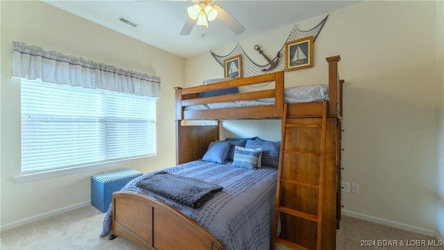 view of carpeted bedroom