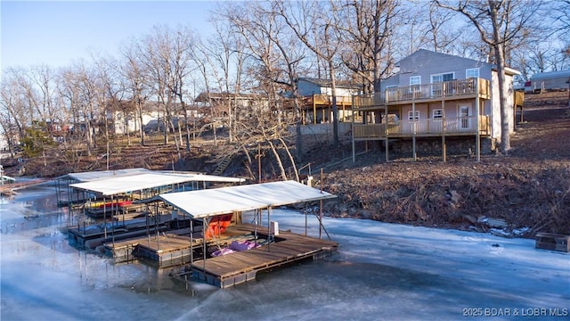 view of dock