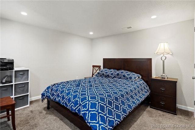 view of carpeted bedroom