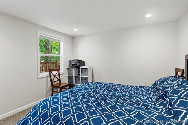 view of carpeted bedroom