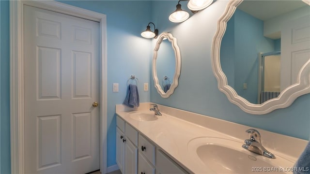 bathroom with vanity