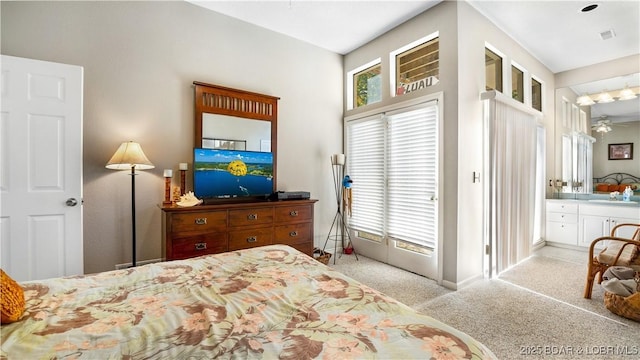 view of carpeted bedroom