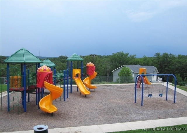 view of jungle gym