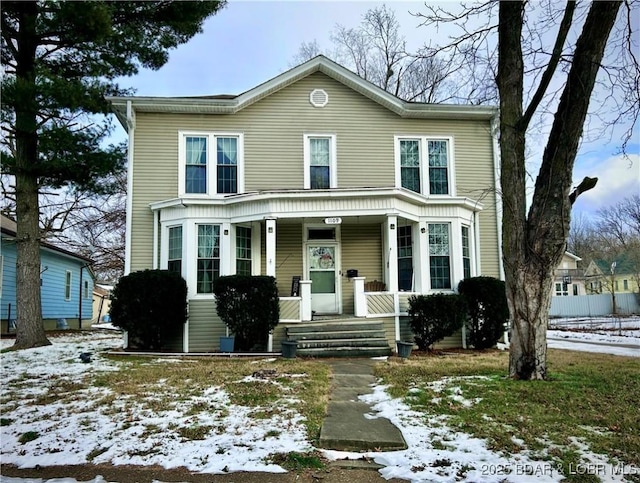 view of front of house with a porch