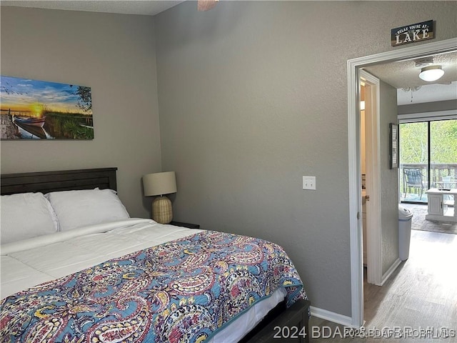 bedroom featuring hardwood / wood-style flooring