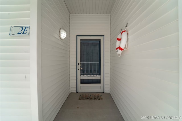 view of doorway to property