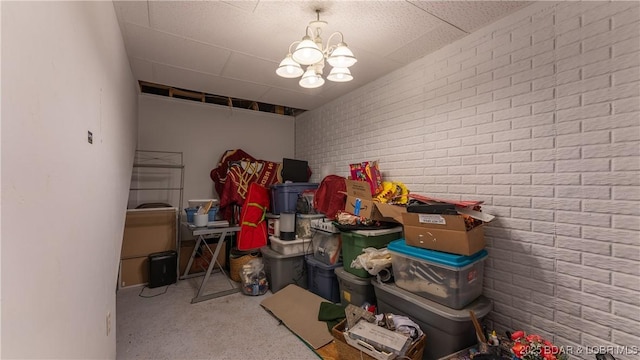 view of storage room