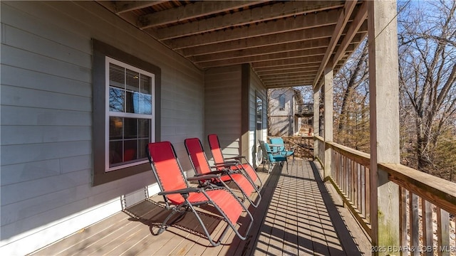 view of wooden deck