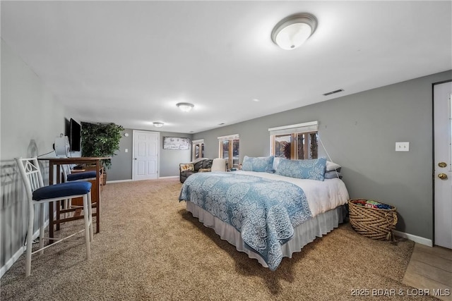 view of carpeted bedroom