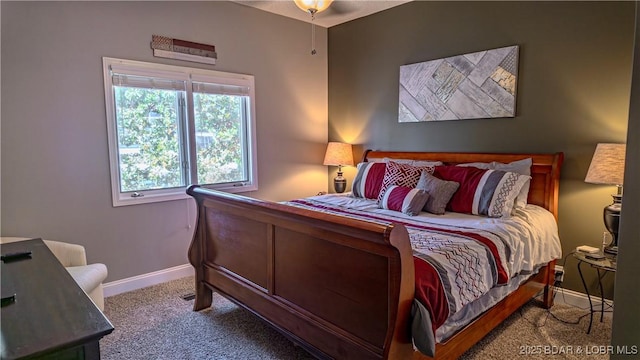 view of carpeted bedroom