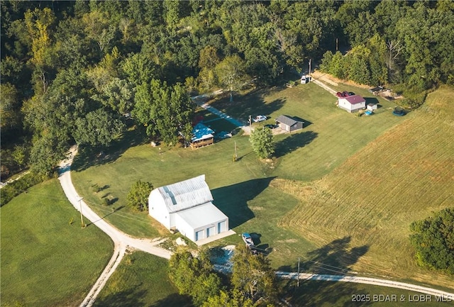 bird's eye view featuring a rural view