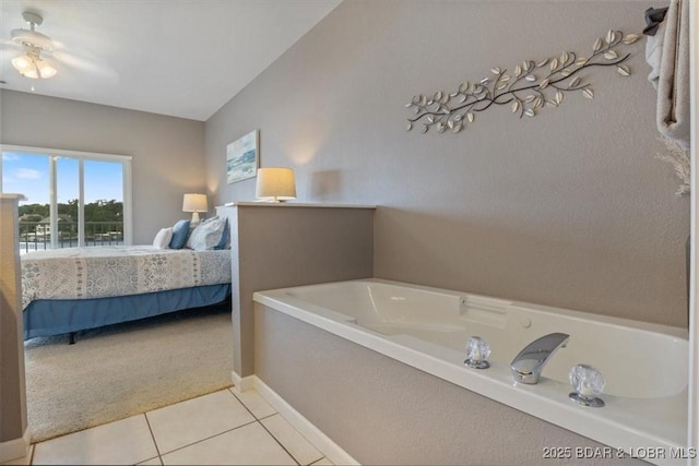 bedroom with tile patterned floors