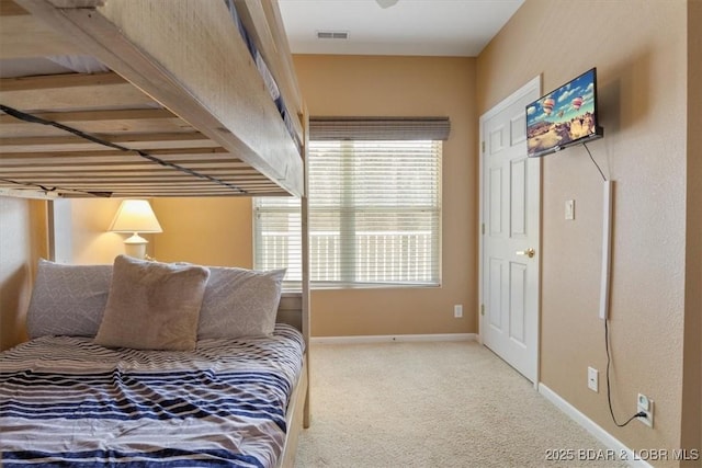 view of carpeted bedroom