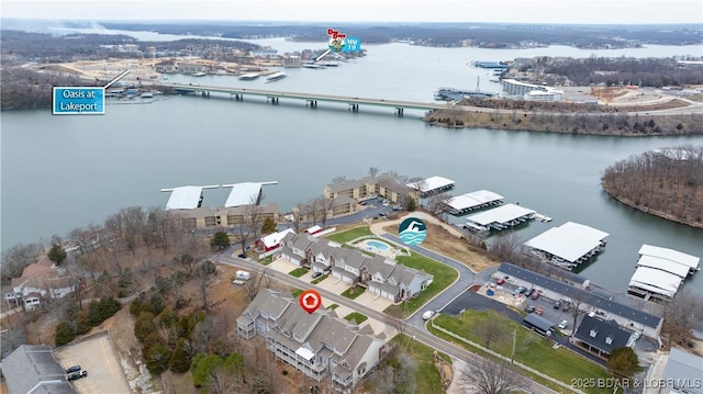 4906 Wilson Dr, Osage Beach, MO 65065 - bird's eye view featuring a water view