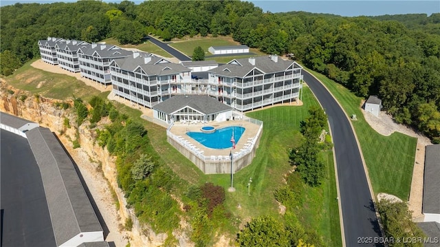 birds eye view of property