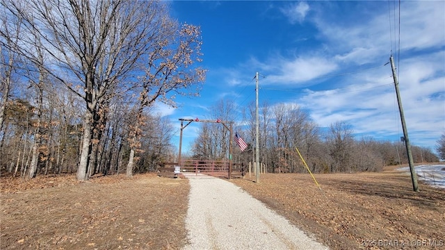 view of road