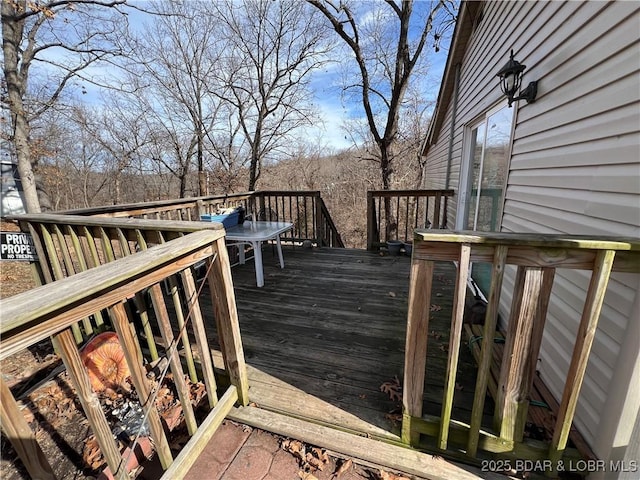 view of wooden terrace