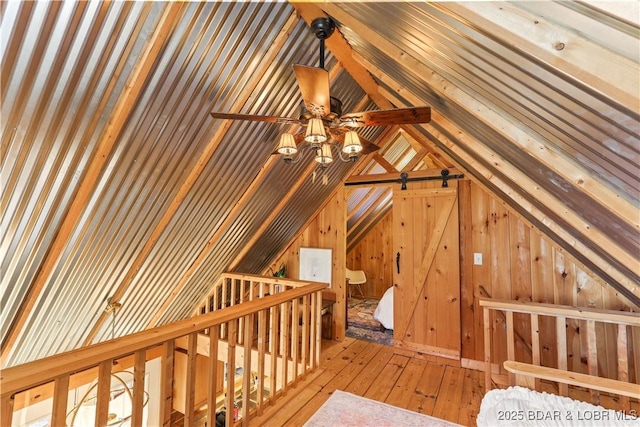 view of unfinished attic