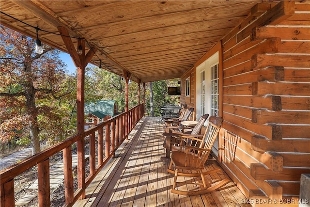 view of wooden deck