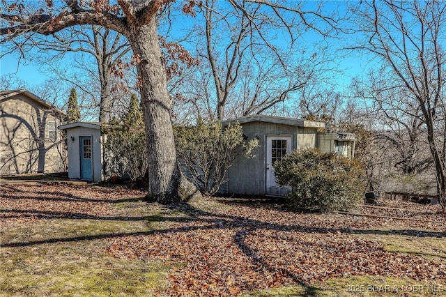 exterior space with an outdoor structure