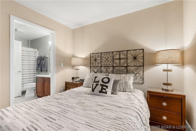 bedroom with ensuite bath