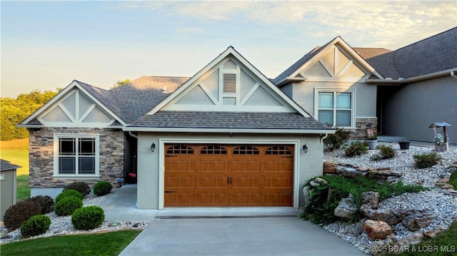 view of front of home featuring a garage