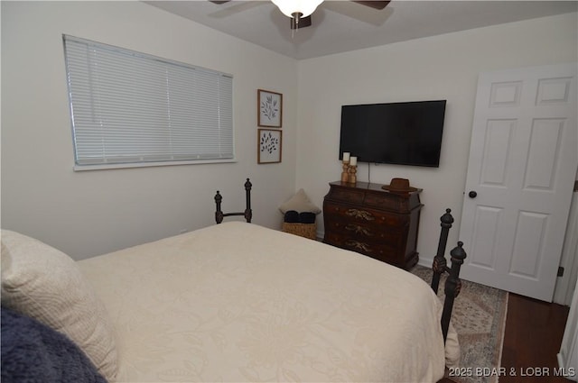 bedroom with ceiling fan