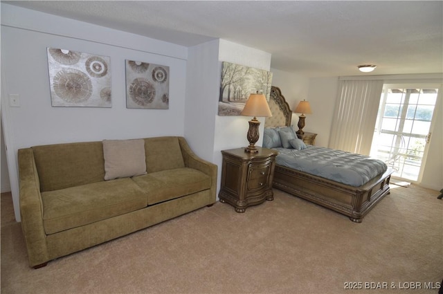 bedroom with carpet floors