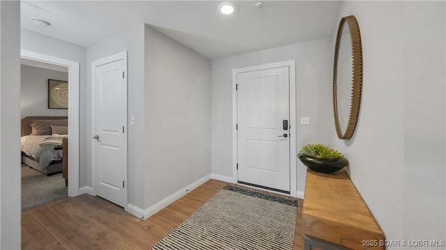 entrance foyer featuring hardwood / wood-style flooring